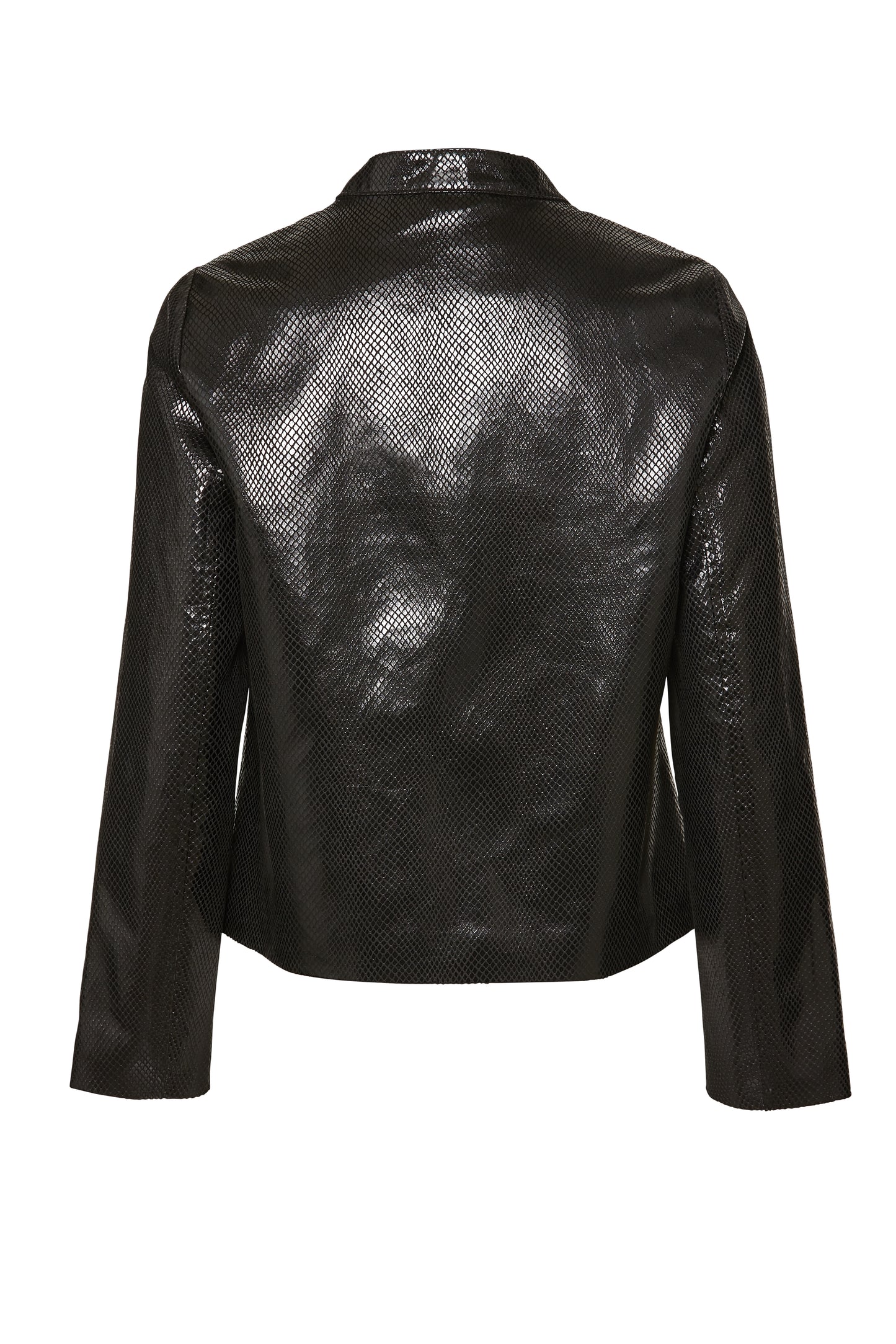 Unreal Fur Faux Snake Skin Biker Jacket URF8300205