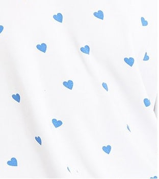 Stripe & Stare T-Shirt Blue Hearts