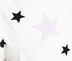 Stripe & Stare Hoodies Pink & Black Stars