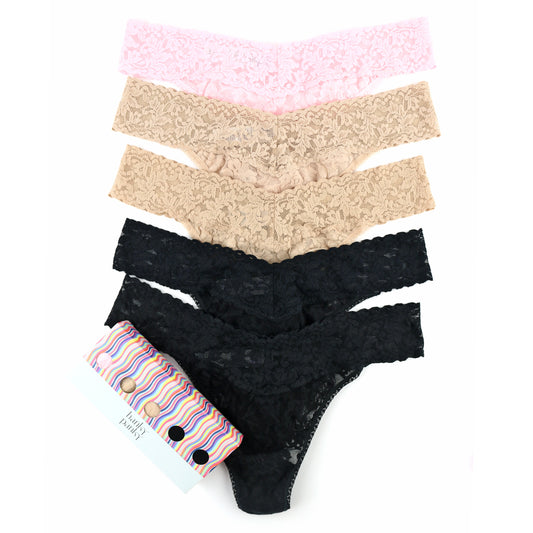 Hanky Panky 5 Pack Original Rise Signature Lace Thongs 4811FPK