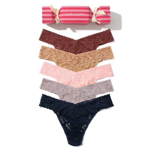 Hanky Panky 5 Pack Signature Lace Original Rise® Holiday Crackers