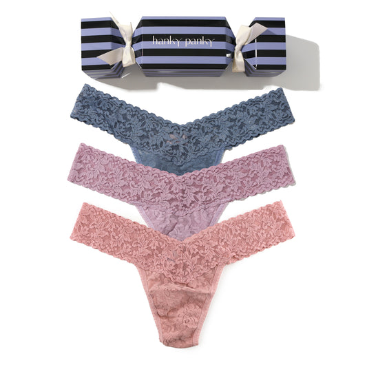 Hanky Panky 3 Pack Signature Lace Low Rise® Holiday Crackers