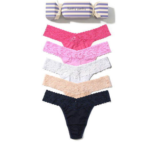 Hanky Panky 5 Pack Cotton Original Rise® Holiday Crackers  8918CRACKER5PK