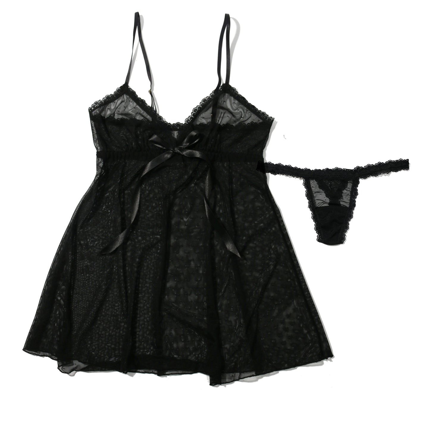 Hanky Panky Dotted Tulle Babydoll with G-string 9P6816