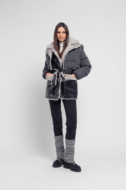 Urbancode Dayna Reversible Convertible Faux Leather Jacket BJ19217