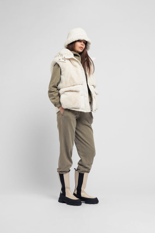 Vegancode Super-Soft Cream Vest BJ19246