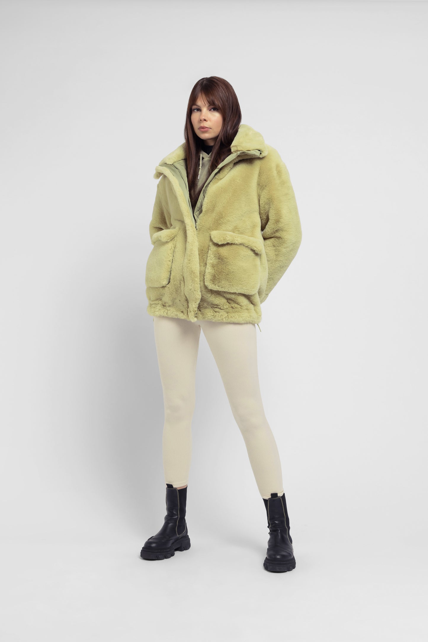 Vegancode Super Soft Fur Bomber Jacket BJ19249