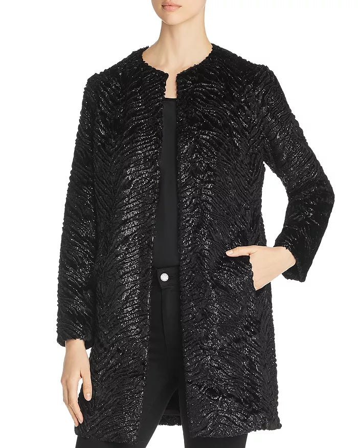 Unreal Fur Black Panther Evening Jacket URF2410195