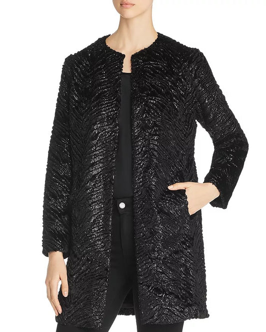 Unreal Fur Black Panther Evening Jacket URF2410195