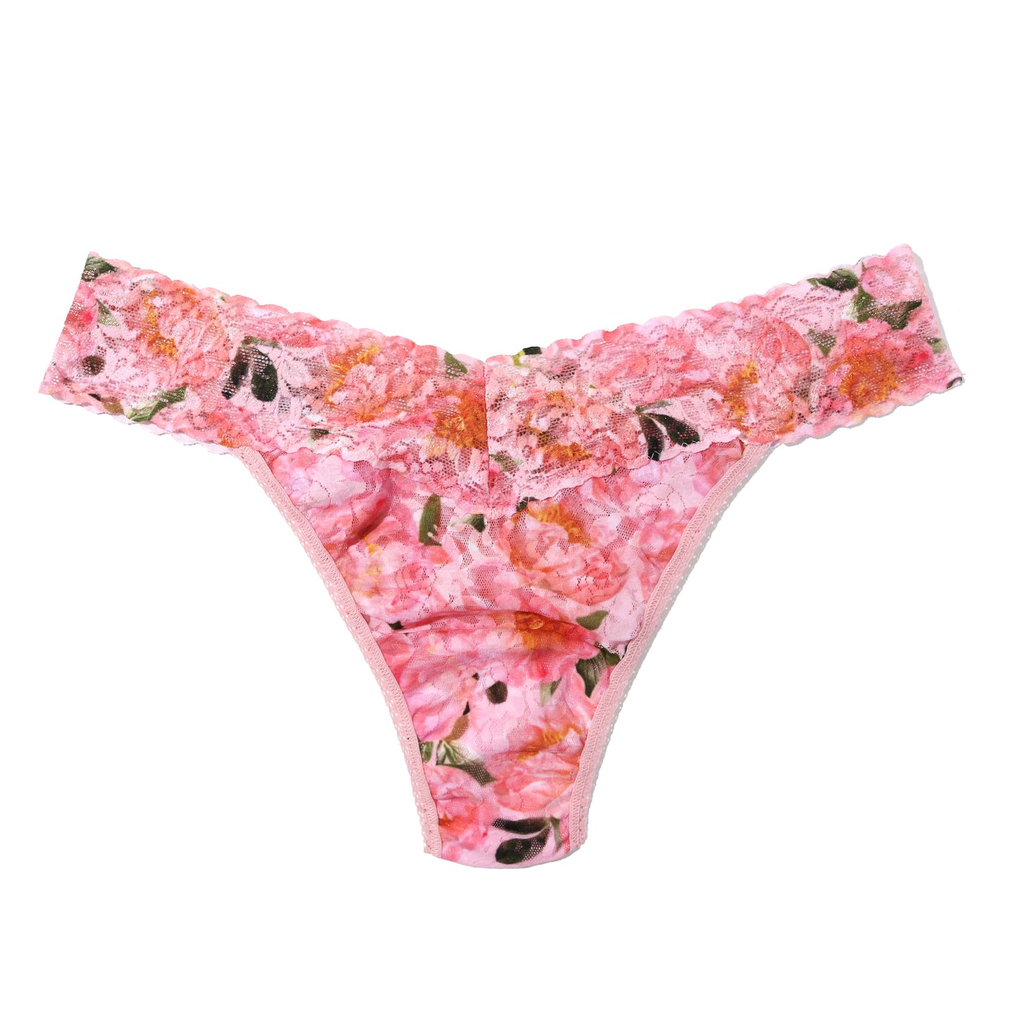 Hanky Panky Printed Signature Lace® Original Rise Thong Dancing Petals PR4811 DAPP