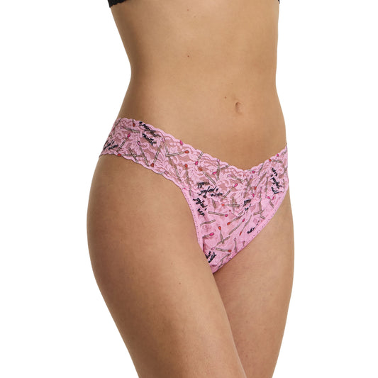 Hanky Panky Printed Signature Lace® Original Rise Thong Perfect Match PR4811 PMAP