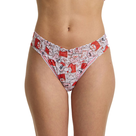 Hanky Panky Printed Signature Lace® Original Rise Thong With Love PR4811 WLOW