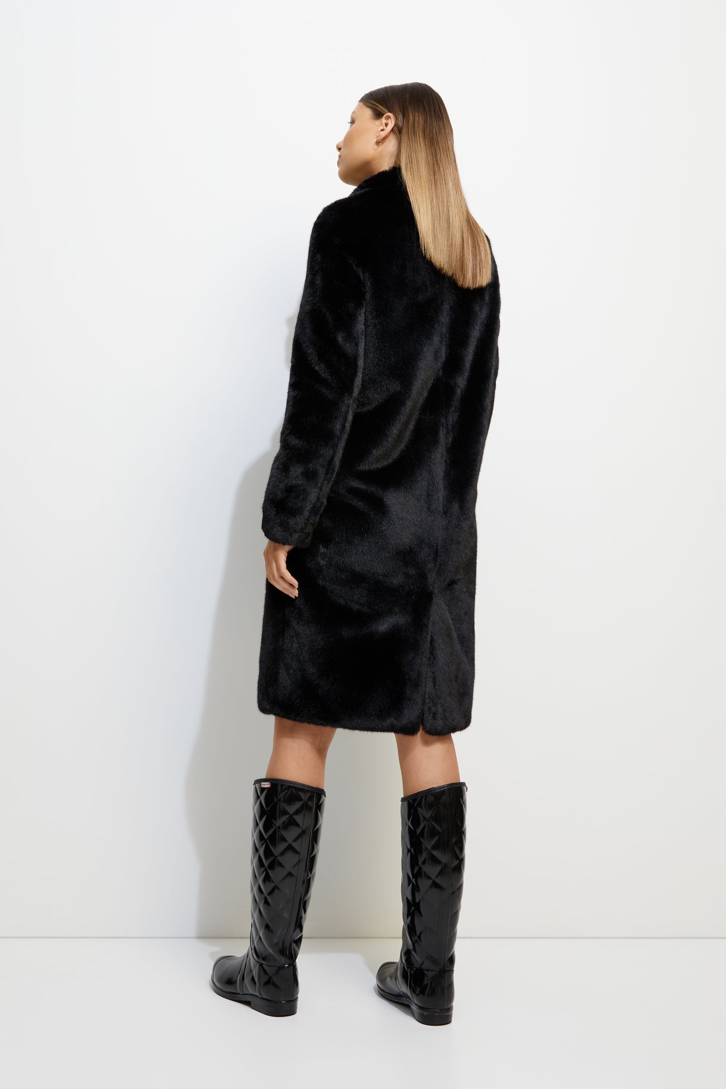 Unreal Fur Raven Long Coat URF8300075