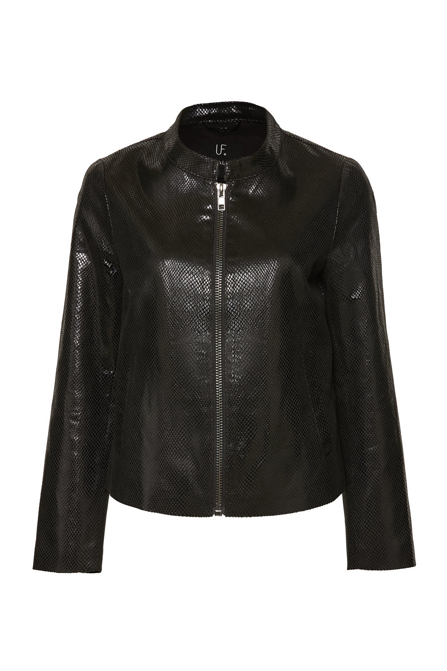 Unreal Fur Faux Snake Skin Biker Jacket URF8300205