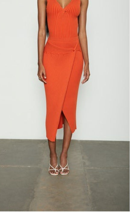 Bailey44 Bexley Rib Knit Midi Sweater Skirt 408-S293