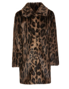 Kids Unreal Fur Classic Leopard "Mini-Me" Long Coat URF8029015