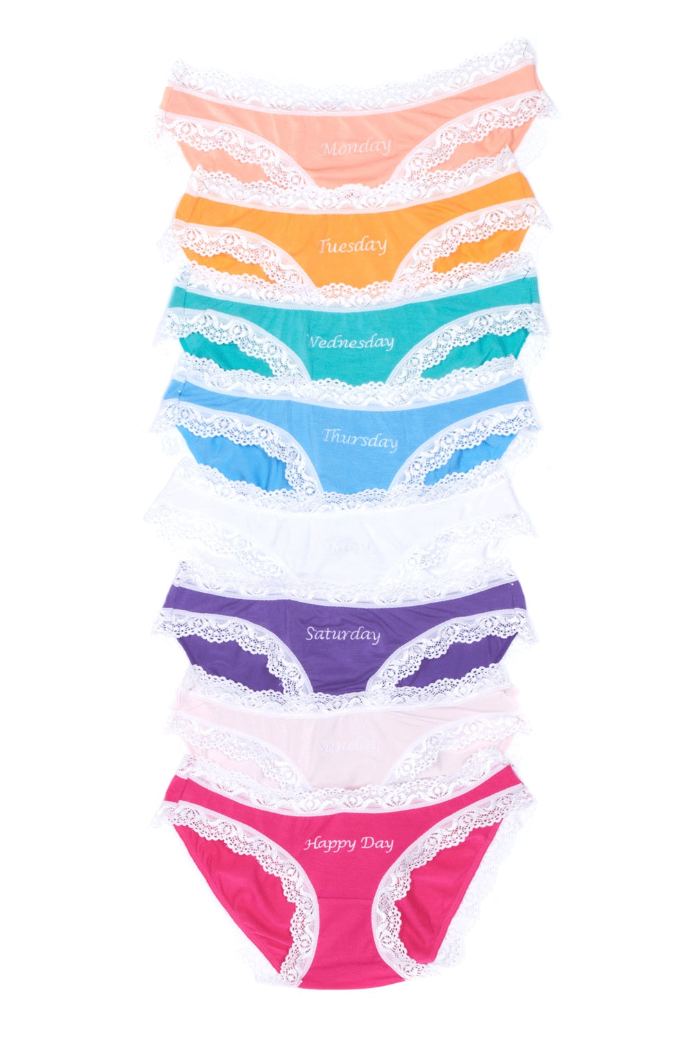 Cheek Frills Days of the Week 8 Pack Knickers