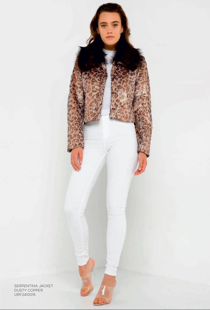 Unreal Fur Serpentina Light Weight Blazer Jacket URF2410015
